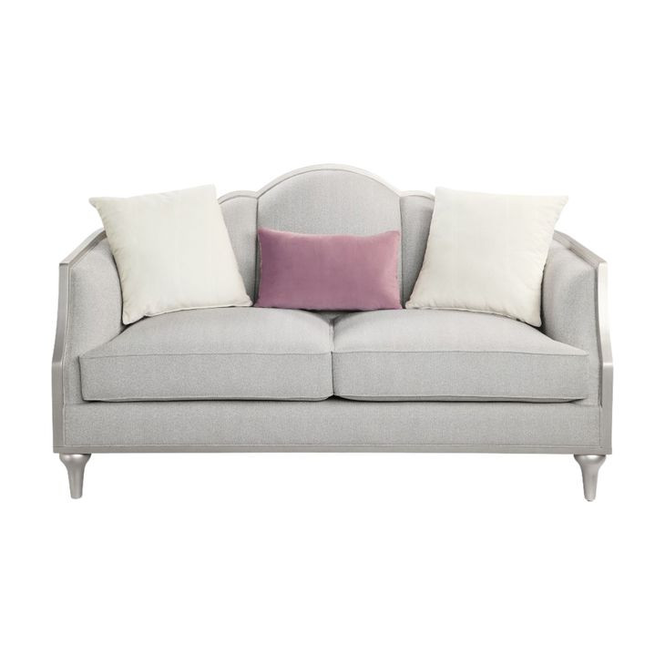 Kasa Beige 66" Loveseat with Pillows