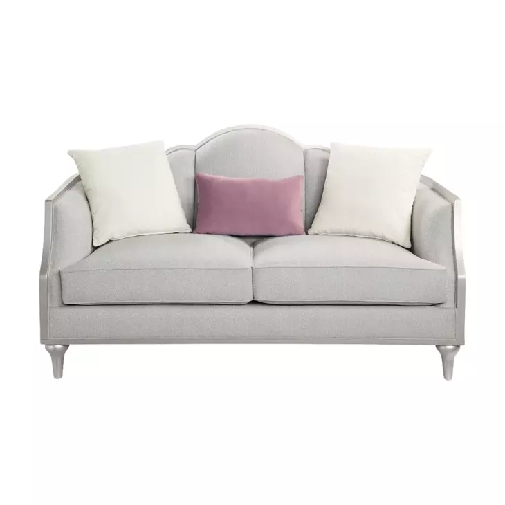 Kasa Beige 66" Loveseat with Pillows