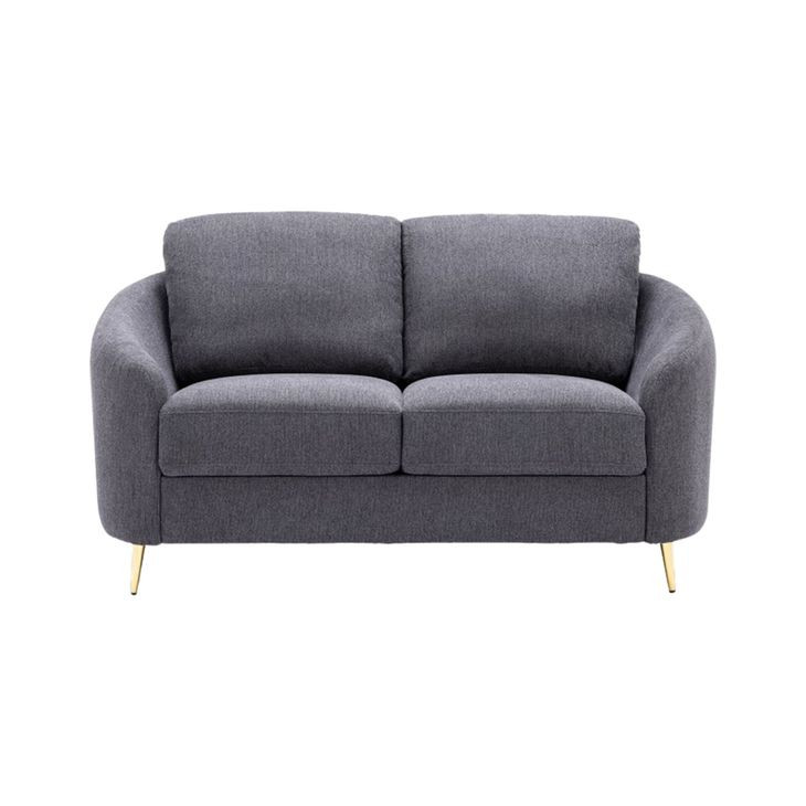 Yuina Gray Linen 60" Loveseat