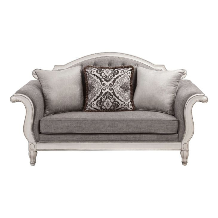 Florian Gray 71" Loveseat with Pillow