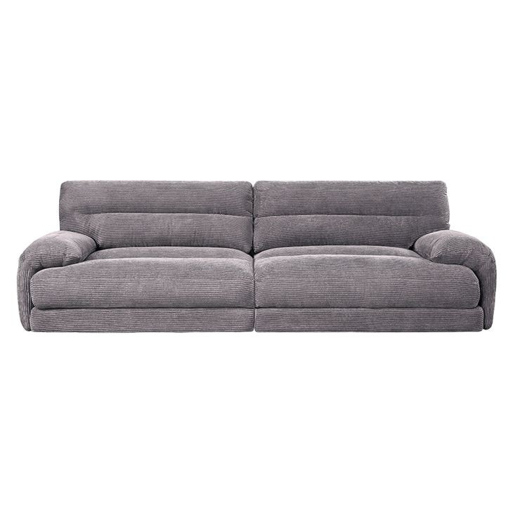 Cadenza Gray Corduroy 112" Sofa
