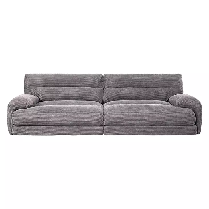 Cadenza Gray Corduroy 112" Sofa