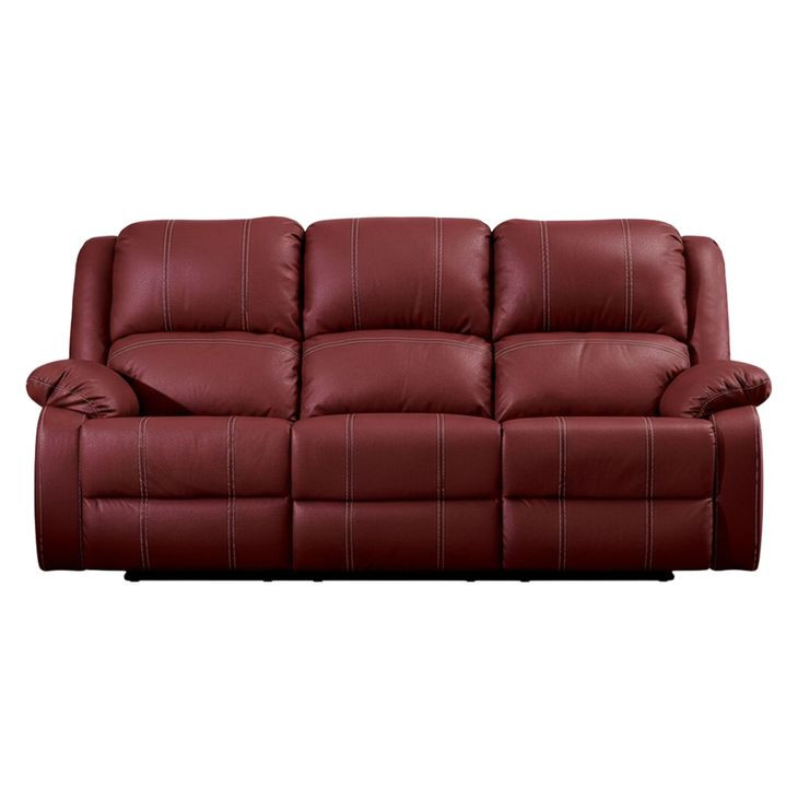 Zuriel Red Reclining 78" Sofa