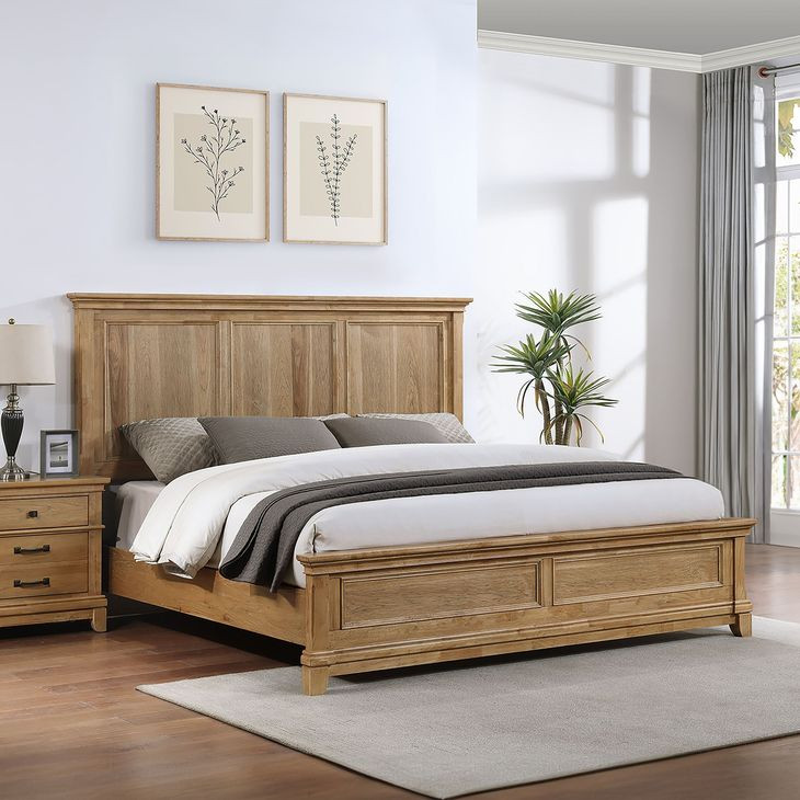 Sunstone Honey Brown King Panel Bed