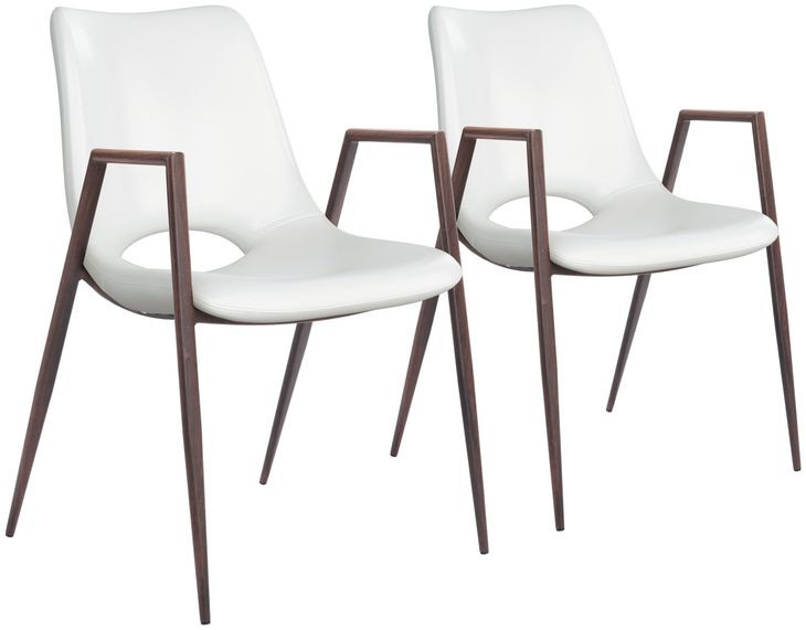 Desi White Dining Chair Set Of 2