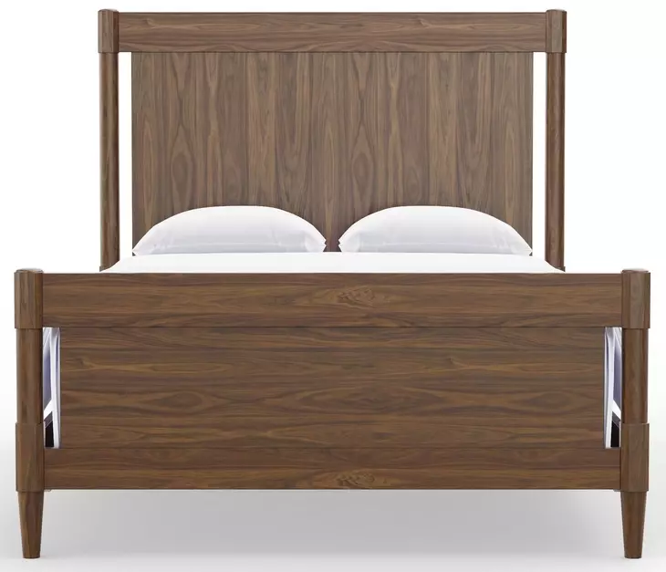 Nordhaven Nordic Walnut Queen Poster Bed