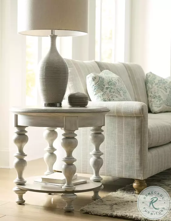 Ashbourne Bramwell Sun Washed And Driftwood End Table