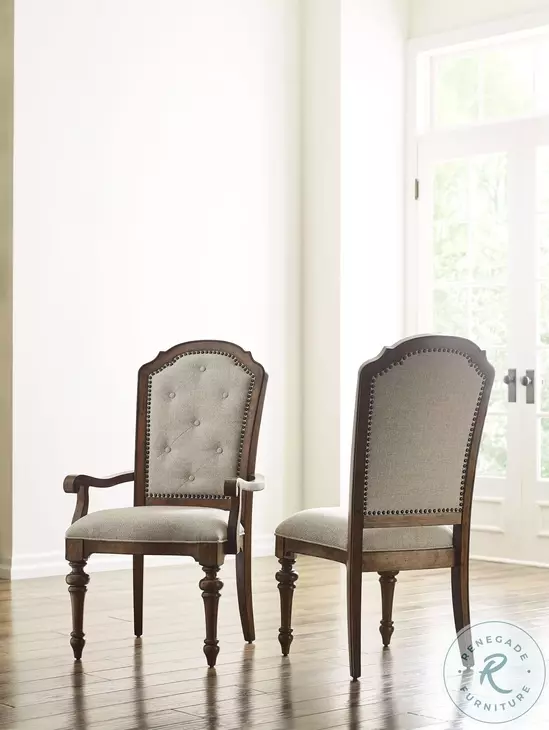 Ashford Cognac Upholstered Back Side Chair Set of 2