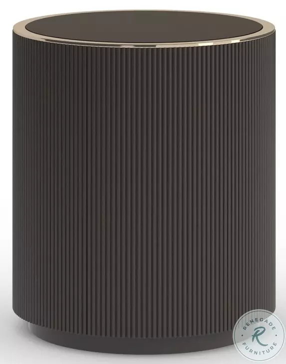 Love Dark Chocolate Round End Table