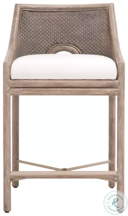 Adamo LiveSmart Peyton Pearl Performance Fabric Counter Height Stool