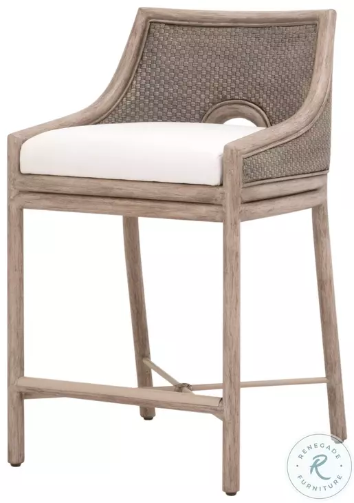 Adamo LiveSmart Peyton Pearl Performance Fabric Counter Height Stool