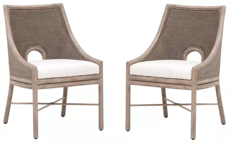 Adamo LiveSmart Peyton Pearl Performance Fabric Dining Chair Set Of 2