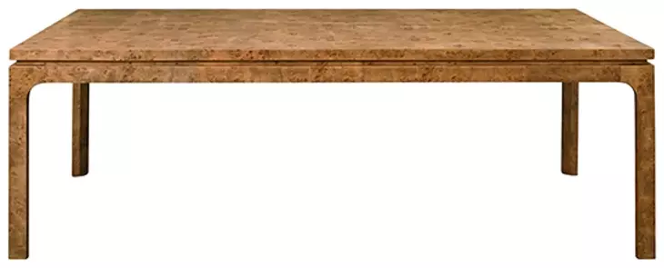 Adams Matte Dark Burl Wood Rectangular 86" Dining Table