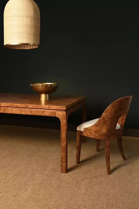 Adams Matte Dark Burl Wood Rectangular 86" Dining Table