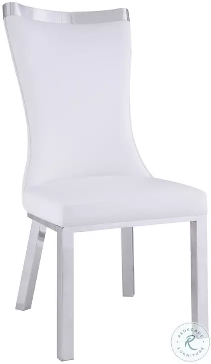 Adelle Clear Glass And Polished Stainless Steel Dining Room Set