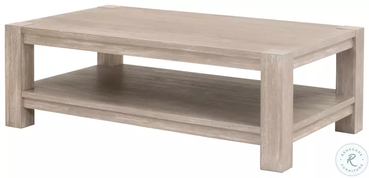 Adler Natural Gray Rectangular Coffee Table