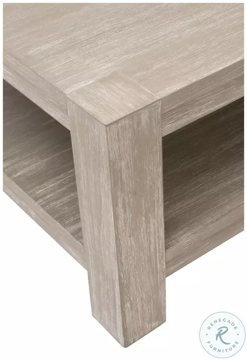 Adler Natural Gray Rectangular Coffee Table