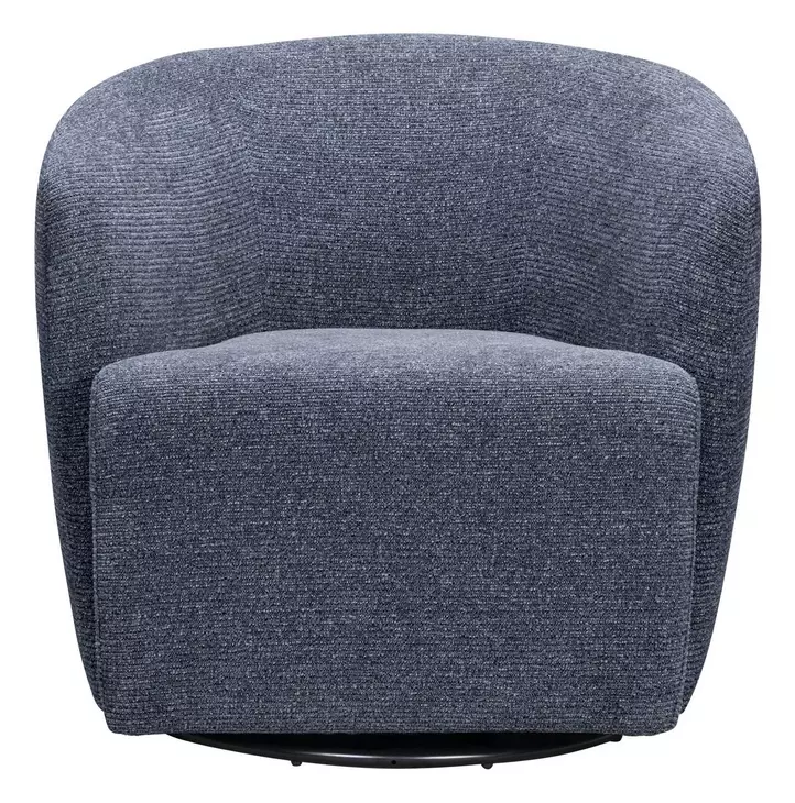 Harmony Thatch Blue Upholstered Swivel Glider Accent Chair