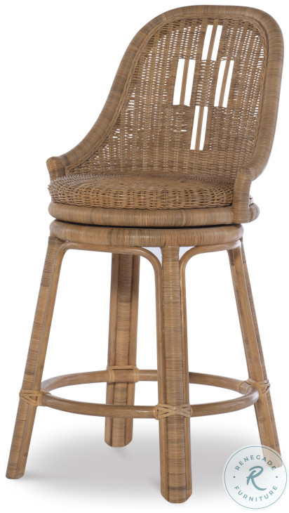 Antibes Wicker Swivel Counter Height Stool