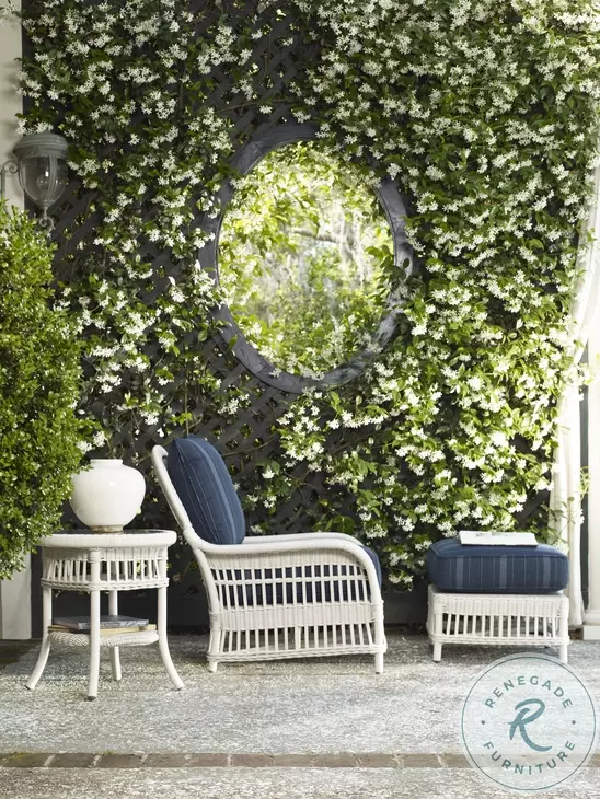 Mainland Tempered Glass And Brown Side Table