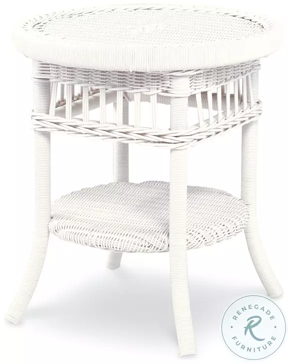 Mainland Tempered Glass And Brown Side Table