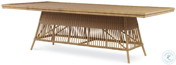 Mainland Tempered Glass And Brown 100" Long Dining Table