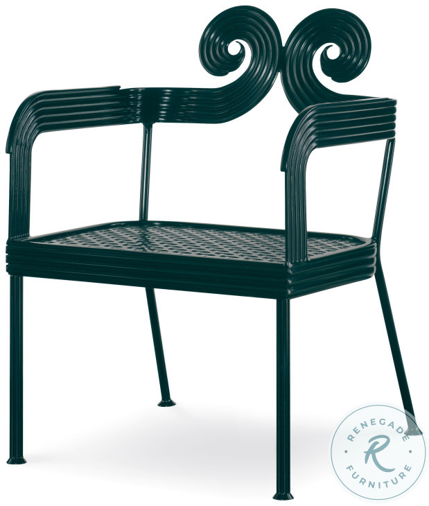 Augustine Litchfield Green Scrolled Side Chair