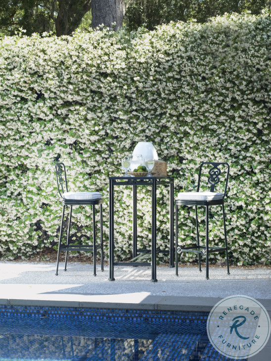 Augustine Tempered Glass And Litchfield Green Bar Table Set