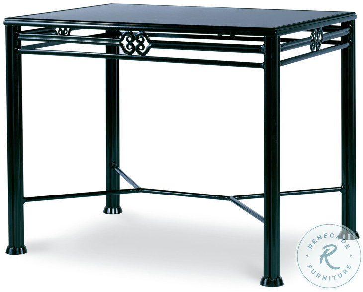 Augustine Tempered Glass And Litchfield Green Serving Table