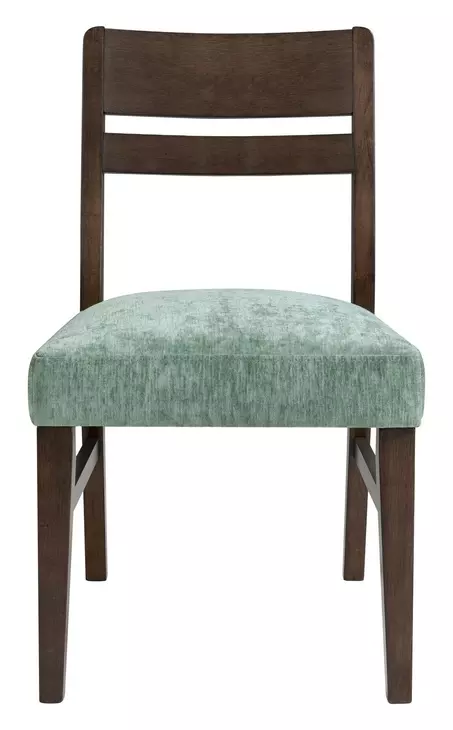 West End Sage Green and Saddle Brown Upholstered Ladder Back Side Chair Set of 2