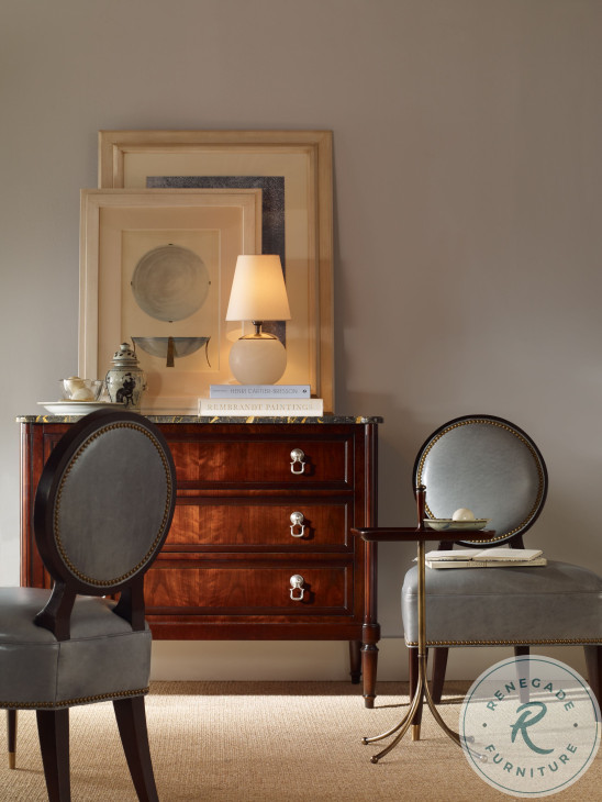 Casper Mahogany And Dark Antique Brass End Table