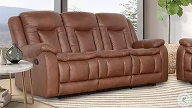 Morello Brown Power Reclining 88" Sofa Power Footrest