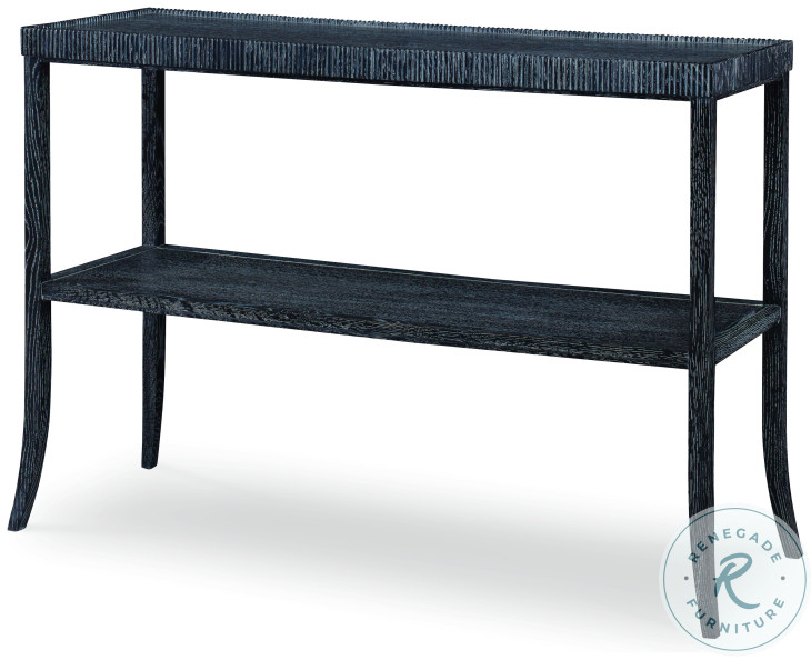 Emile Black Cerused Shelf Table