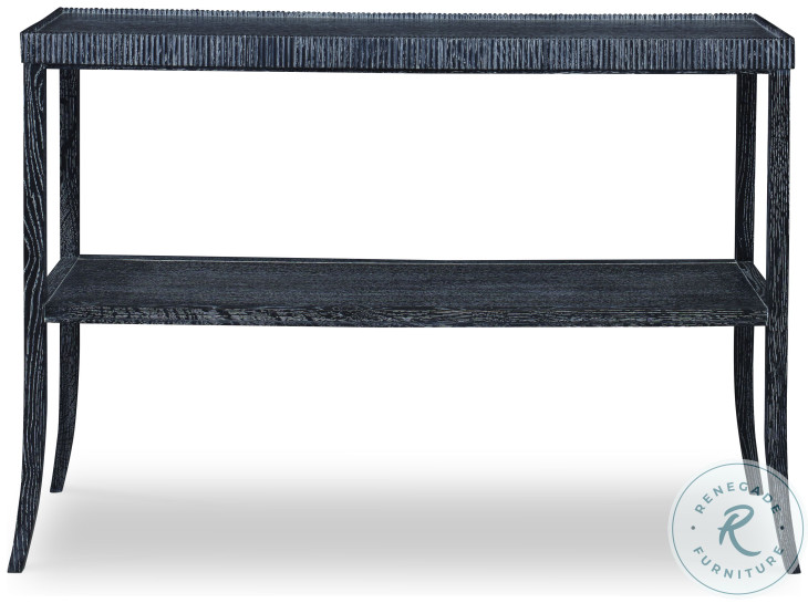 Emile Black Cerused Shelf Table