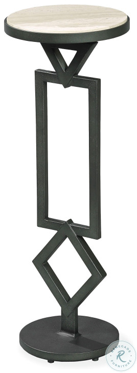 Esmeralda Limestone And Rustic Black Martini Table