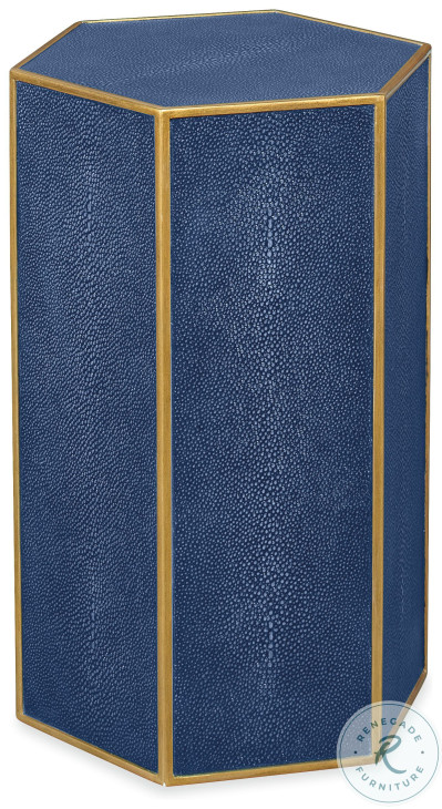 Romeo Indigo Shagreen Low Side Table