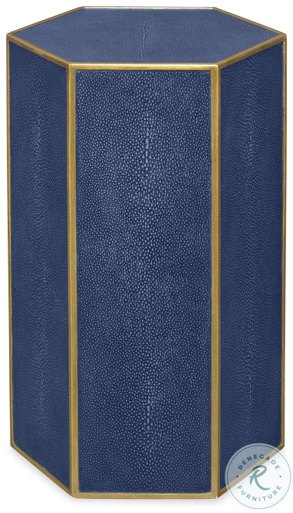 Romeo Indigo Shagreen Low Side Table