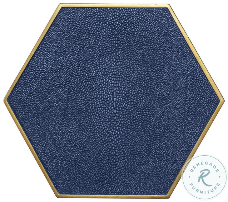Romeo Indigo Shagreen Low Side Table