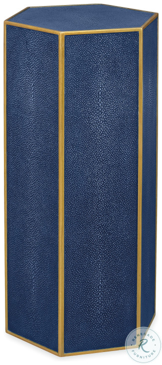 Romeo Indigo Shagreen Tall Side Table