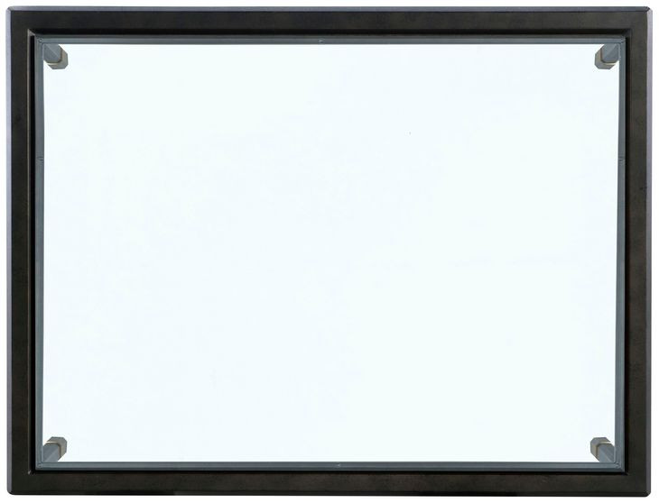 Jennings Black and Gold Rectangular Glass Top Side Table