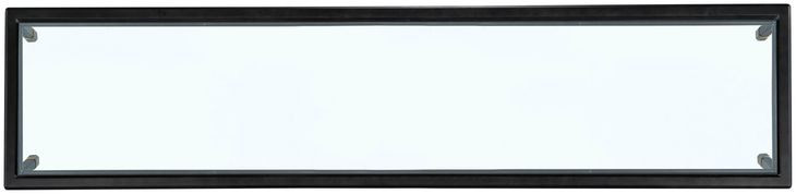 Jennings Black and Gold 68" Glass Top Console Table