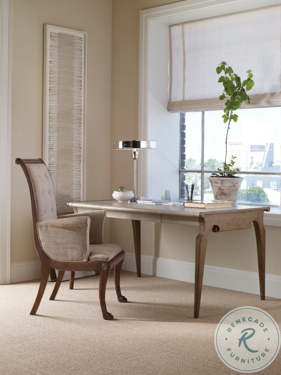 Terri Melrose Leather And Brown Desk