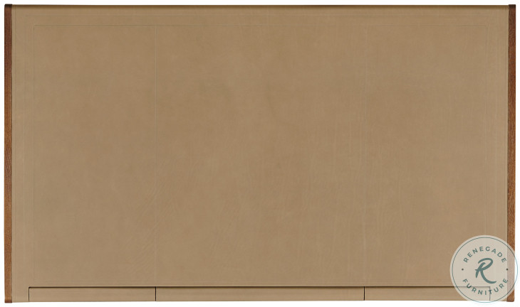 Terri Melrose Leather And Brown Desk