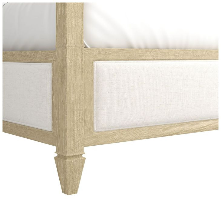 Eave Sundrenched Oak and Ivory King Upholstered Panel Bed