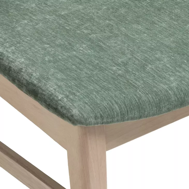 West End Sage Green and Natural Maple Upholstered Side Chair Set of 2
