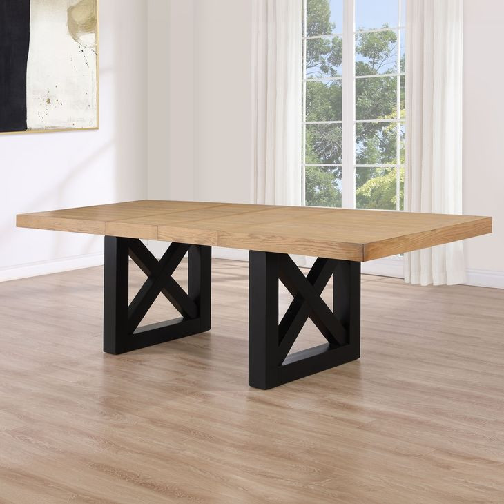 Magnolia Black 108" Extendable Rectangular Dining Table