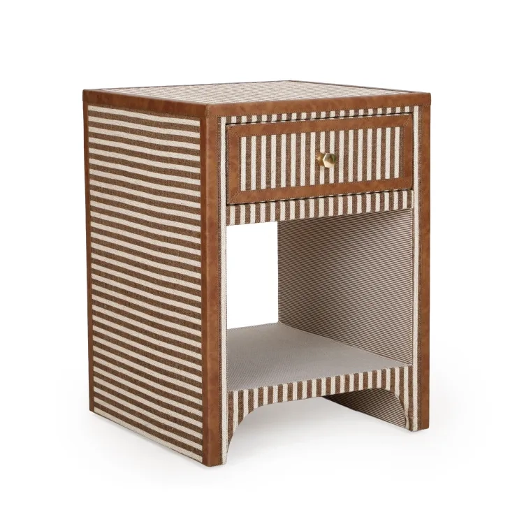 Kora Brown 1 Drawer Nightstand
