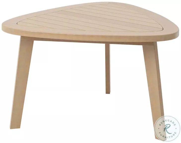Radius Natural Outdoor Patio Triangle End Table