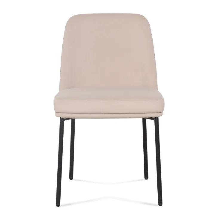 Sydney Taupe Performance Fabric Upholstered Dining Chair Set of 2
