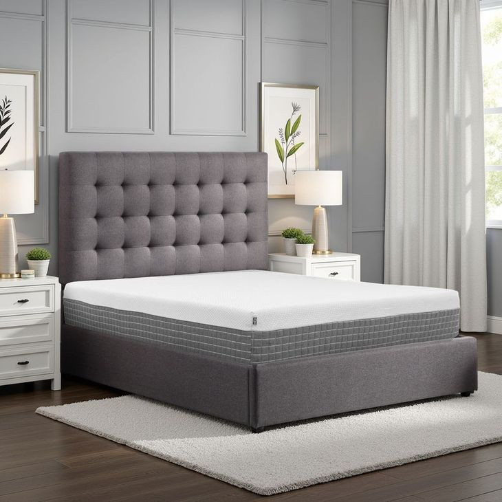 ReCharge White and Gray 12" Full Mattress